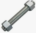 [TIG HA SS B8 M14X70] STAINLESS STEEL THREADED ROD, M14 × 70 MM, STUD: ASTM A193 B8, WITH 2 HEXAGONAL NUTS ASTM A194 GR B8